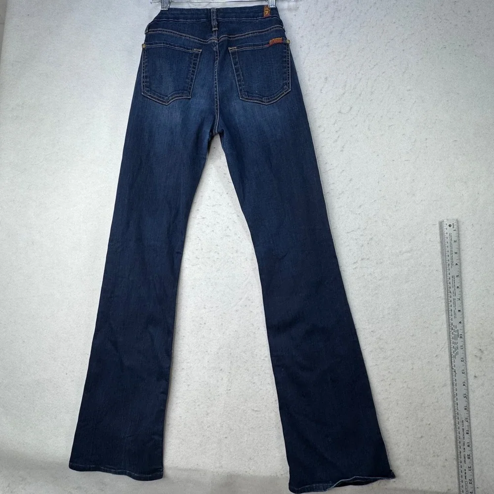 7 For All Mankind Kimmie Bootcut Jeans Womens 28 Dark Mid Rise Stretch Denim